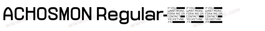ACHOSMON Regular字体转换